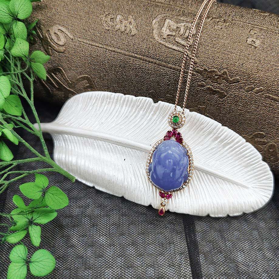 紫羅蘭招財貔貅翡翠