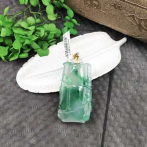 翡翠冰飄綠花墜