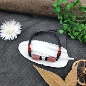 草莓晶貔貅銀手鍊