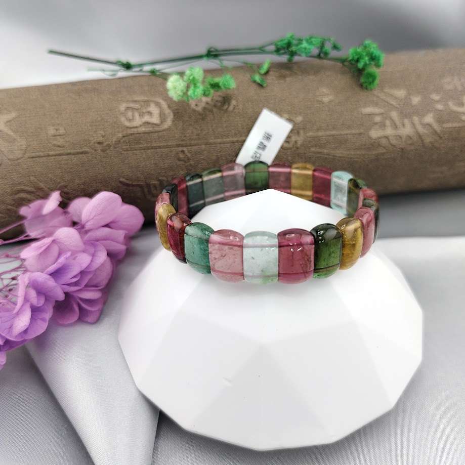 頂級天然碧璽手排