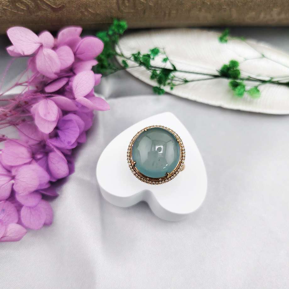 天然冰種翡翠A貨戒