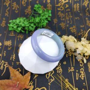 春帶彩翡翠A貨手鐲18.8圍