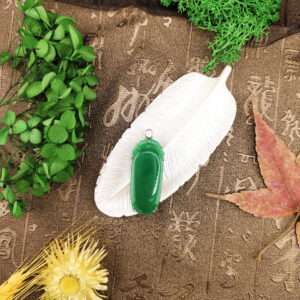 翡翠A貨滿綠福墜