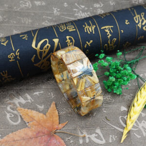 頂級天然招財鈦晶花手排