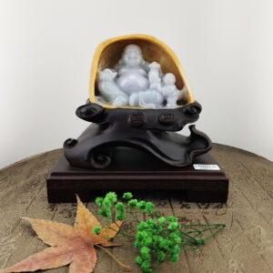 翡翠A貨招財彌勒擺件