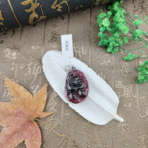 頂級天然紅碧璽如意墜