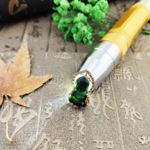 天然翡翠A貨墨翠寶寶佛