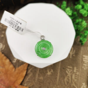 滿綠翡翠A貨如意18K