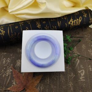 天然翡翠A貨紫羅蘭手鐲18.1圍