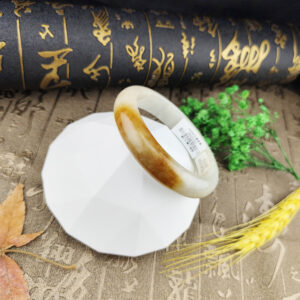 天然翡翠A貨帶蜜糖手鐲18.6圍