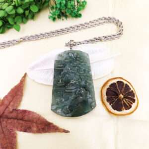 翡翠A貨綠山水牌