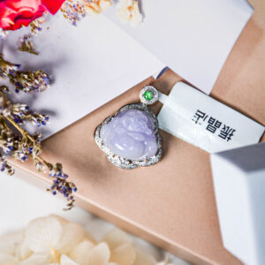 天然翡翠A貨彌勒吊墜