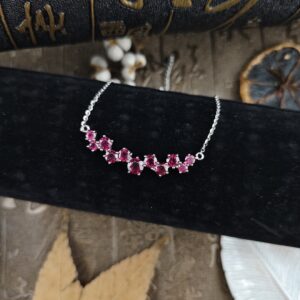 天然紅石榴微笑鍊