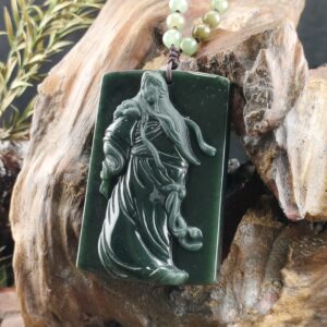 和田玉關公珠鍊