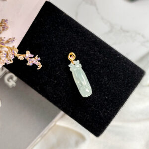 天然翡翠A貨佛手吊墜18K