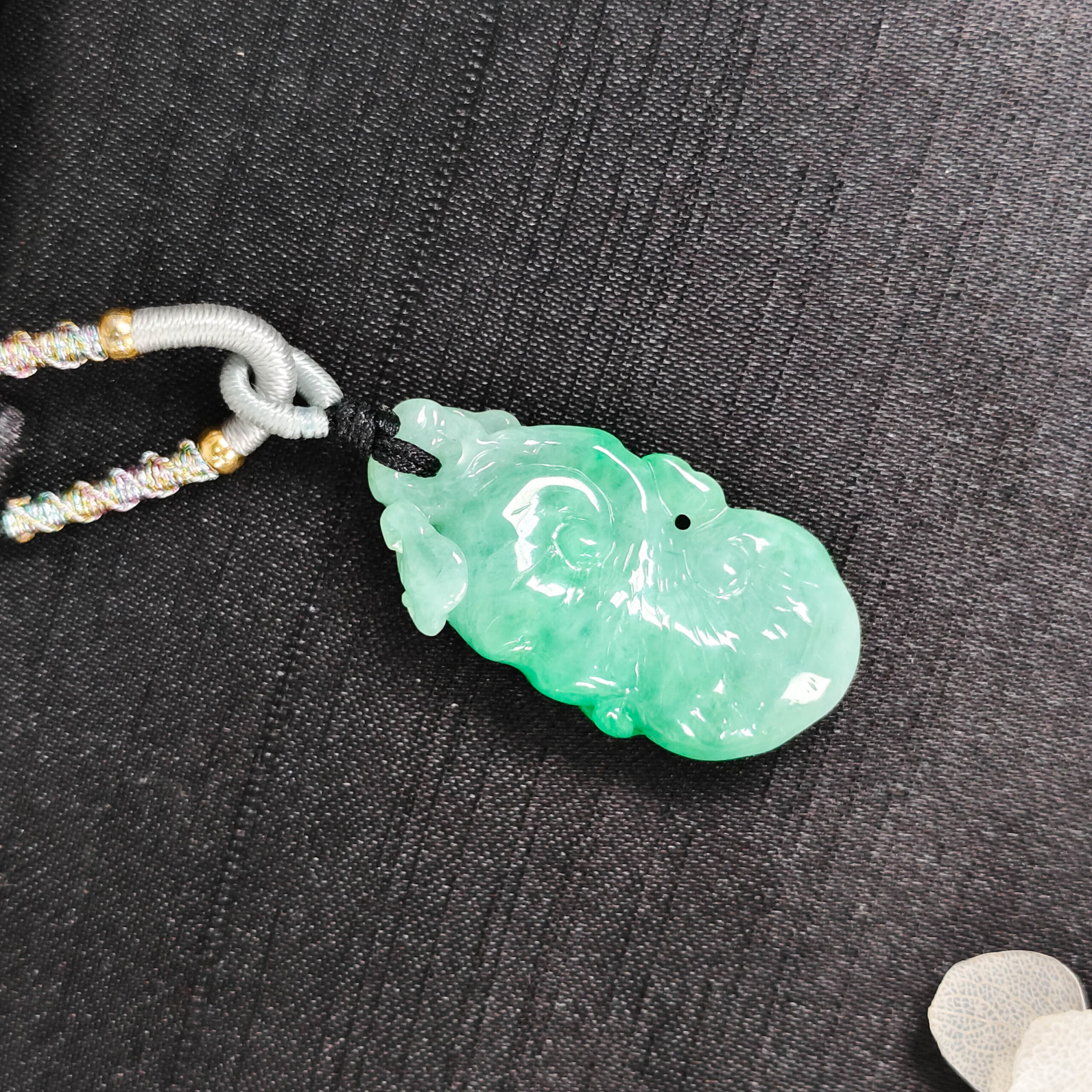 天然翡翠A貨如意吊墜:圖片 6