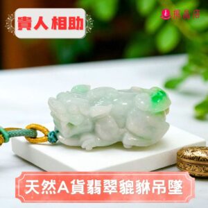 天然A貨翡翠財富貔貅吊墜